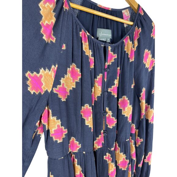 Anthropologie Candy Crush Puffed Long Sleeve Tiered Mini Dress Size‎ Medium - Picture 10 of 16
